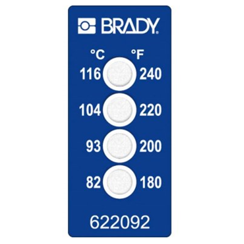 Этикетки температурные (одноразовые) BRADY